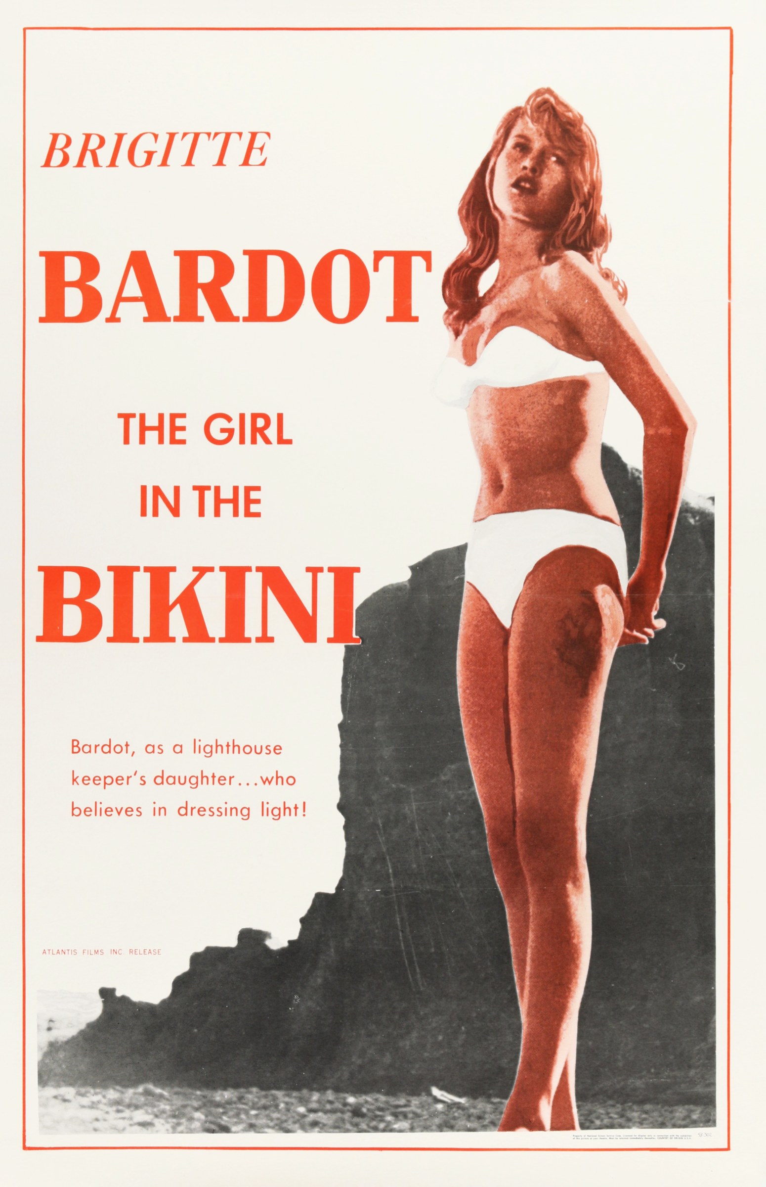 The Girl in the Bikini, 1958 Rock Paper Film picture photo