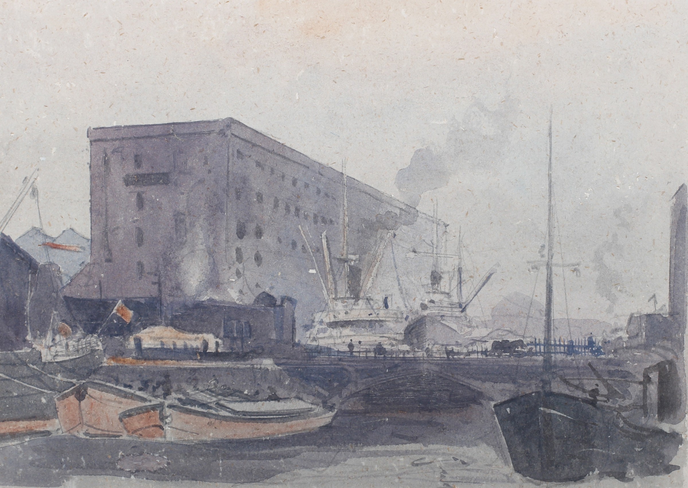 Claude Muncaster Prsma Rws Roi Rba Liverpool Docks Rountree