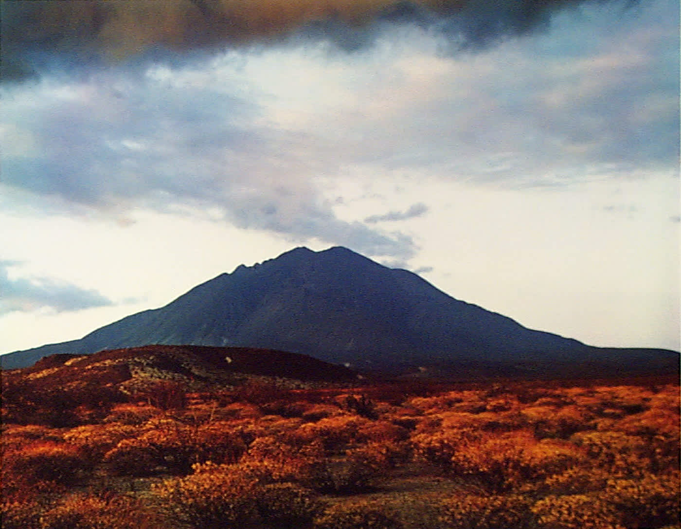 Sunset behind Las Tres Virgenes Volcano, Near Mezquital, Baja, California, August 12