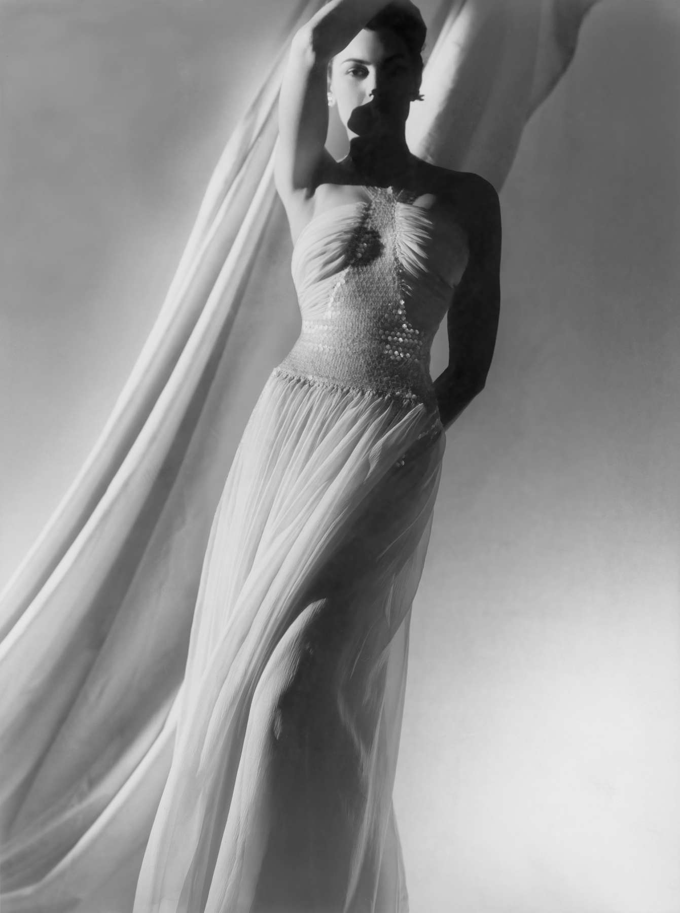 George Hoyningen-Huene, Evening Gown by Lelong, 1938 - Artwork 46950