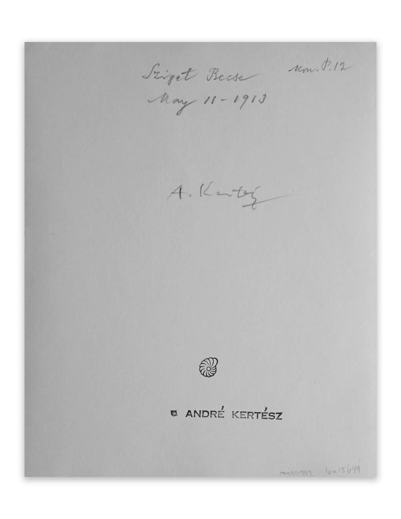 André Kertész, Sziget Becse, May 11, 1913 - Artwork 42618