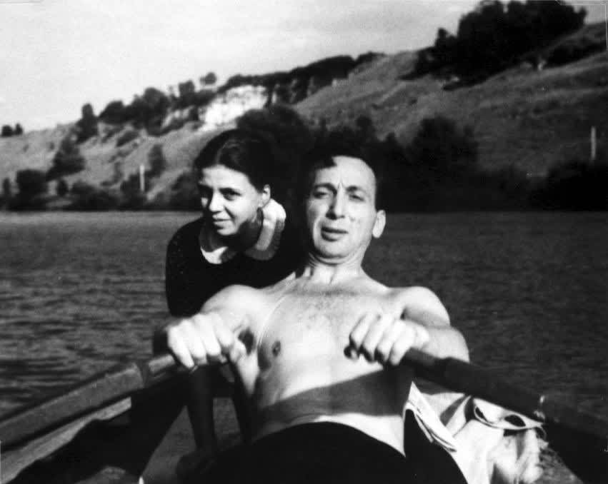 Elizabeth and I boating in Hungary