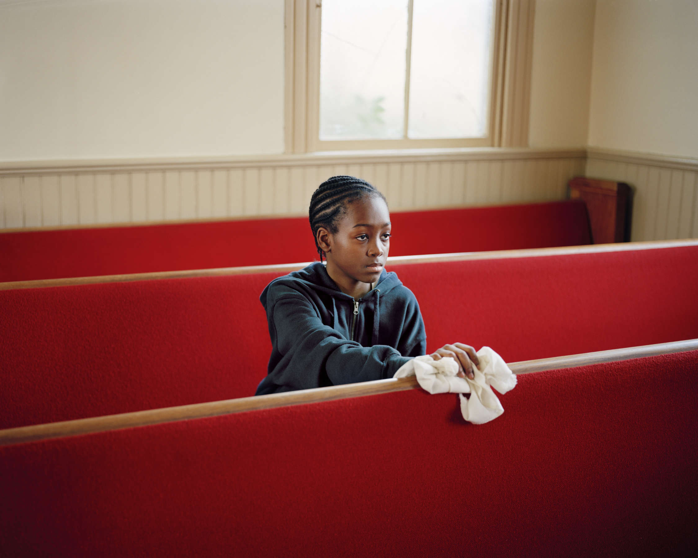 Young Boy Cleaning Church, VA