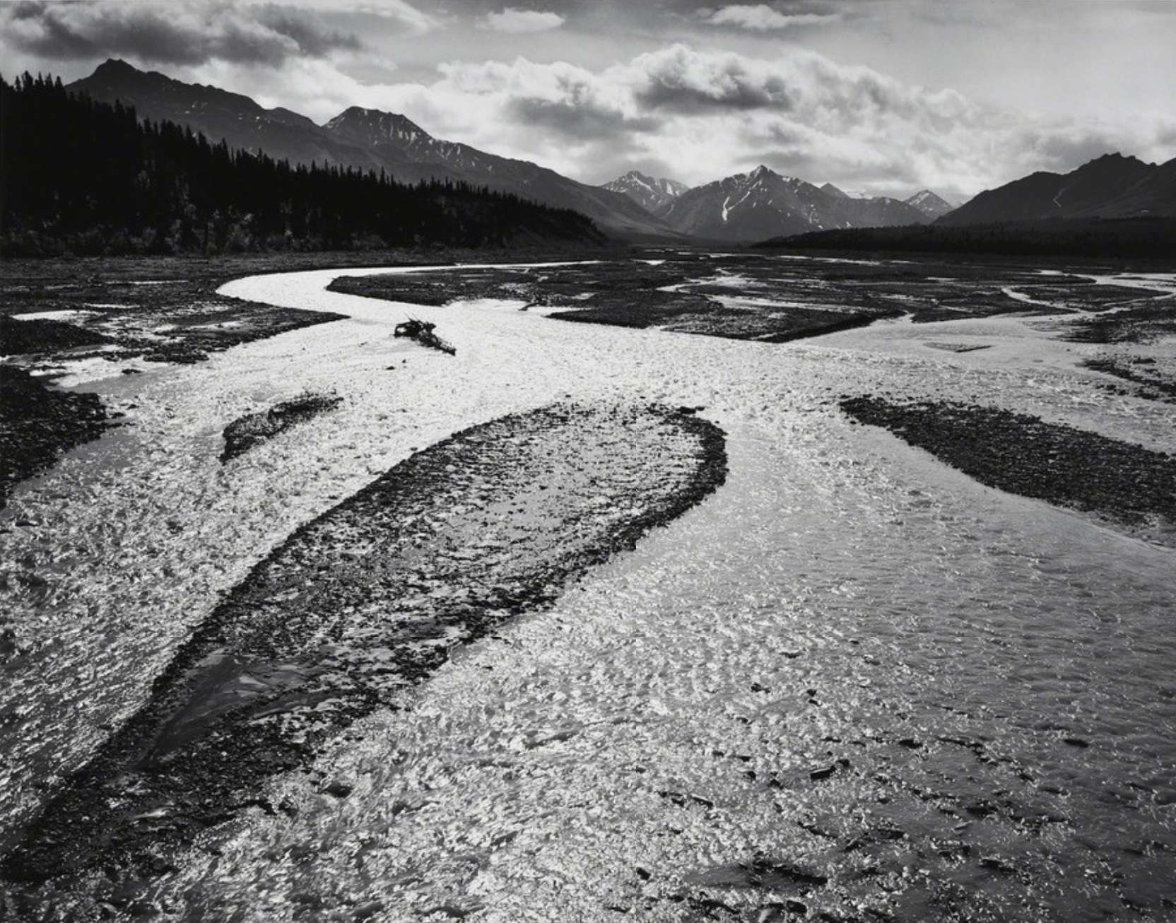Ansel Adams, Teklanika River, Mount McKinley NP, AK, 1947