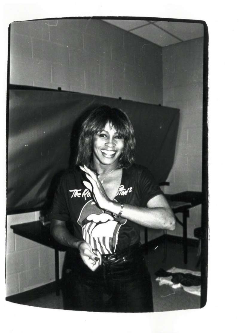 Tina Turner (backstage at a Rolling Stones concert)