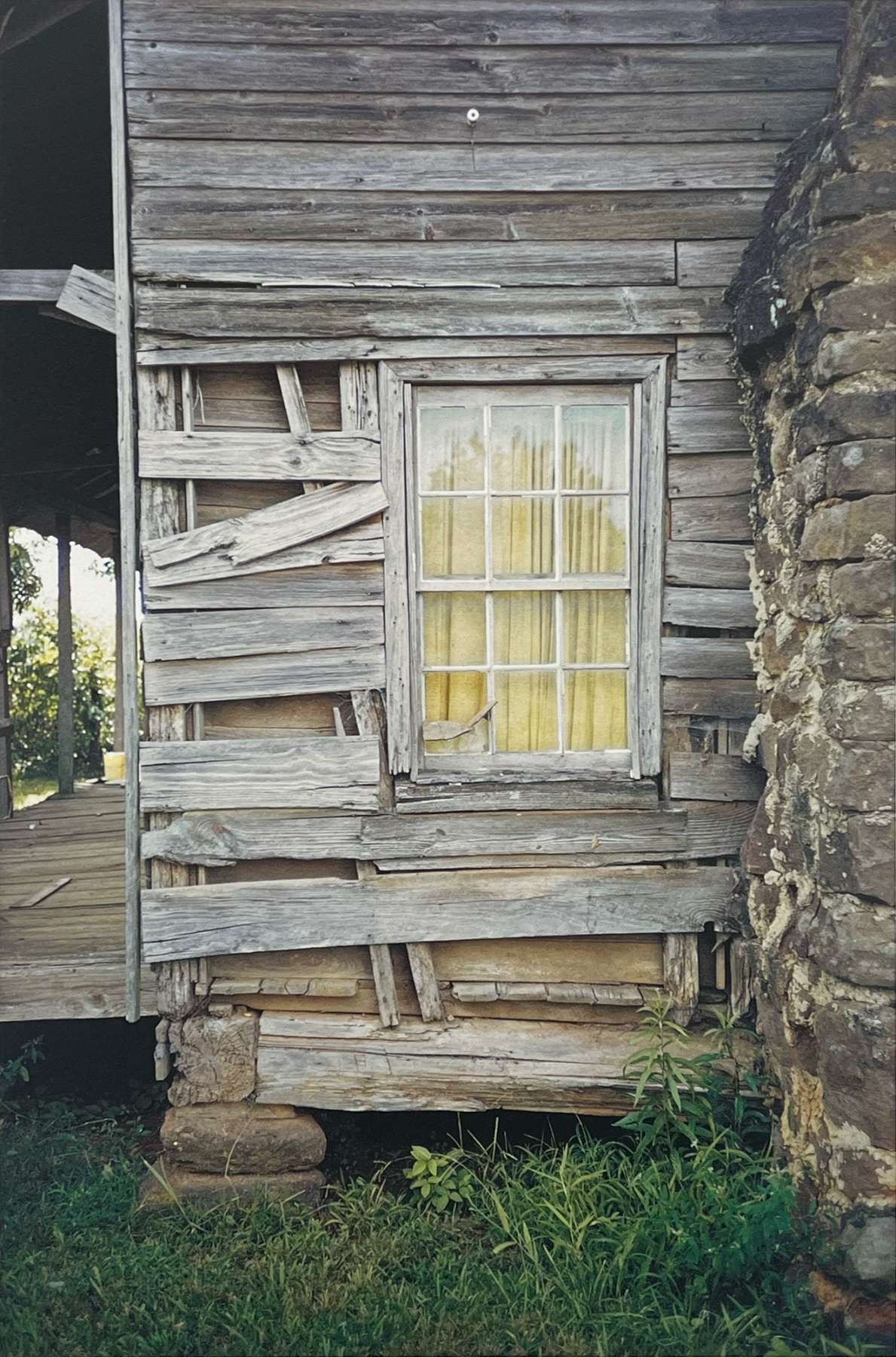 Sacks of cotton on wagehand's porch, Knowlton Plantation, Perthshire, Mississippi Delta, Mississippi