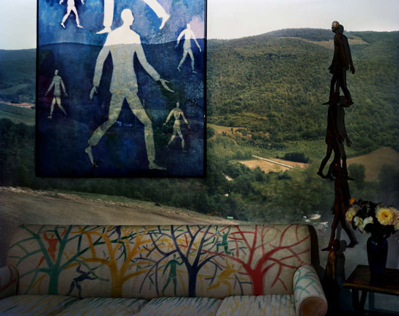 Camera Obscura: Chianti Landscape Inside Room with Roberto Bami Art Works, Italy