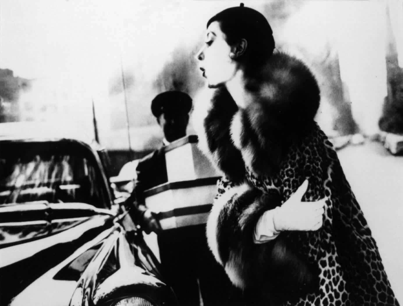 Spotted online fur coat