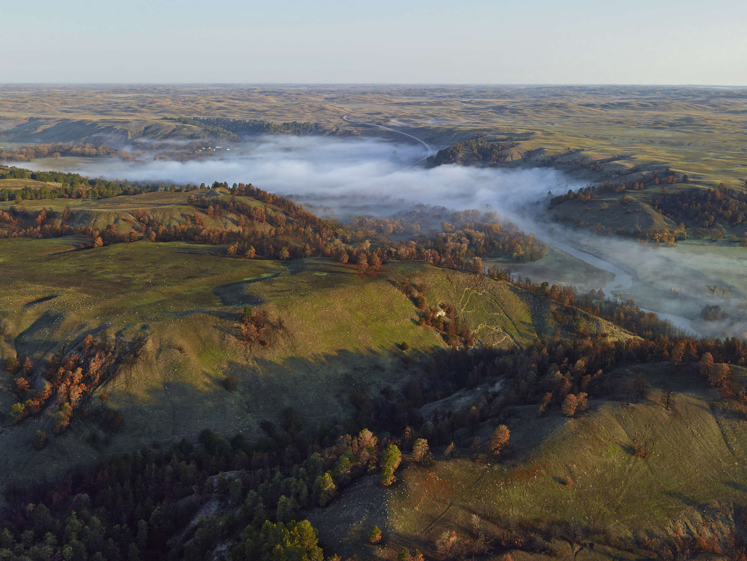 Fog on the Niobrara, Cherry County, Nebraska