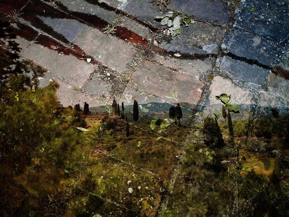 Tent-Camera Image On Ground View of Landscape Outside Florence