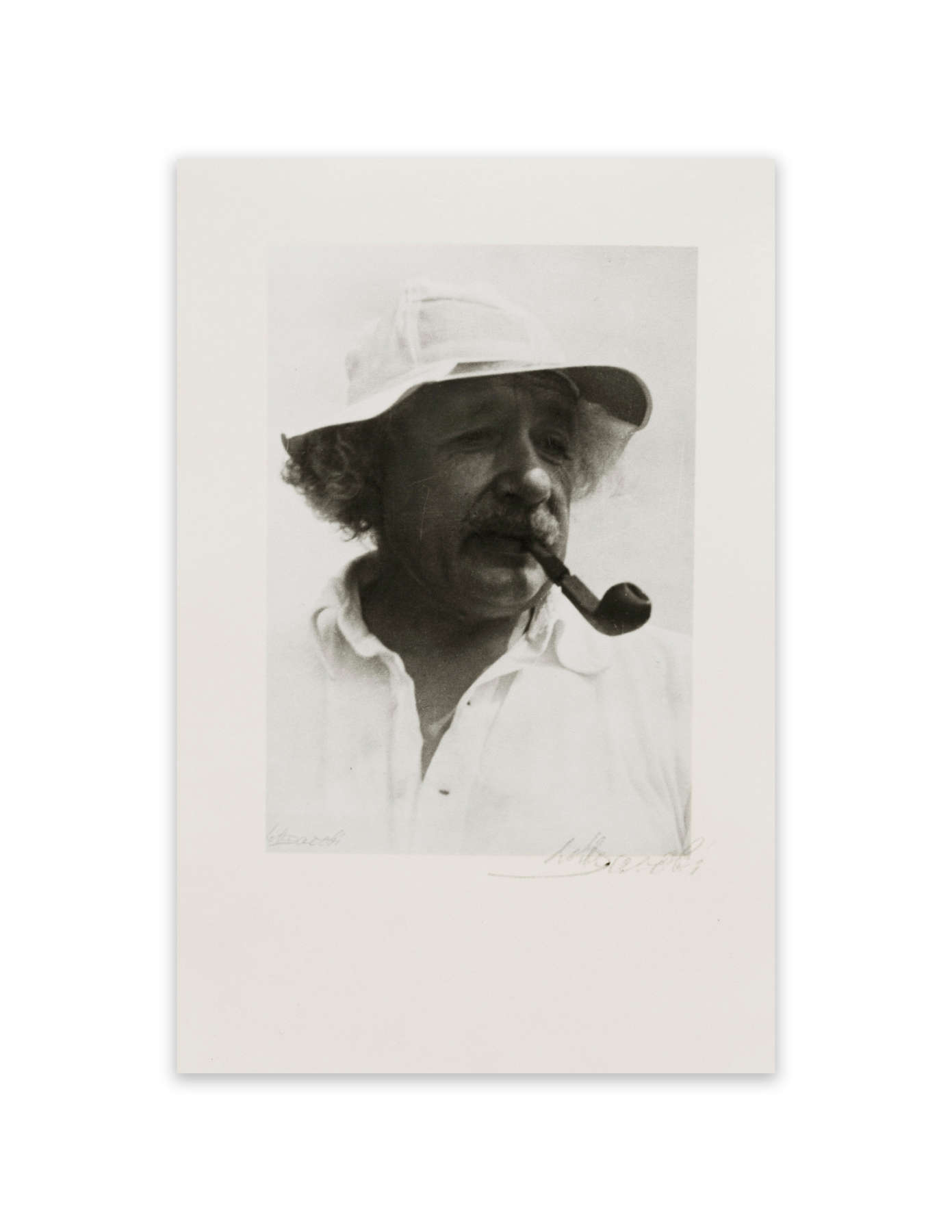 Albert Einstein with pipe in Huntington