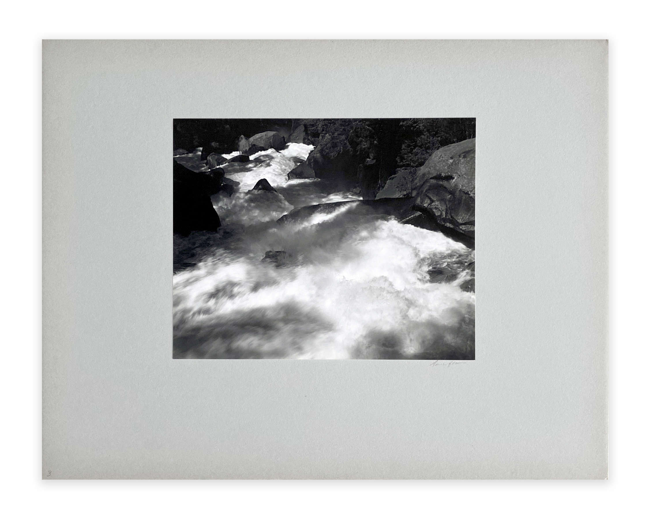Rapids Below Vernal Fall, Yosemite Valley, From Portfolio One: Twelve Photographic prints by Ansel Adams