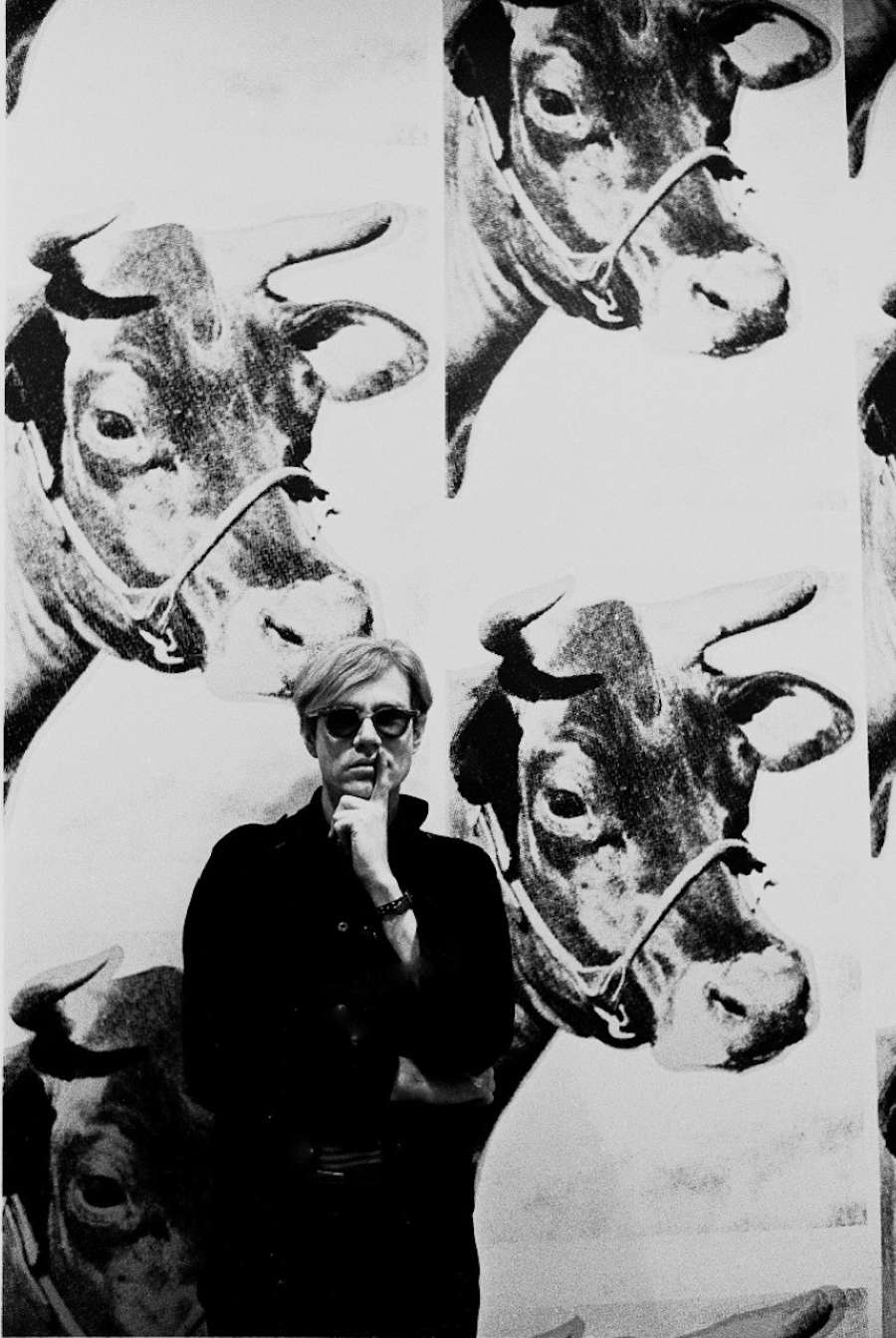 Cow Wallpaper, Black & White, Vertical