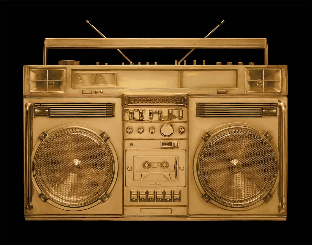 Gold on Black Boombox V.001