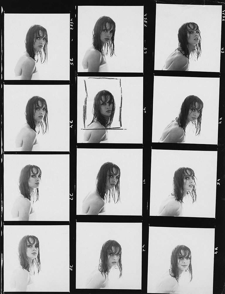 Jean Shrimpton Contact Sheet