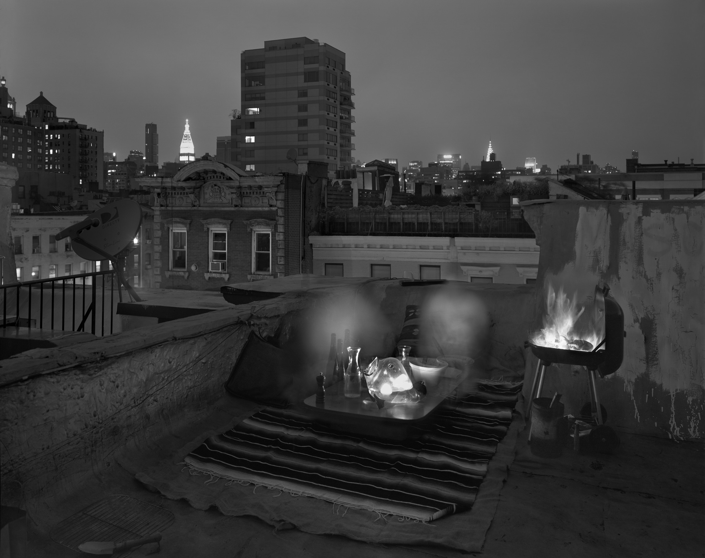 Luis Peralta and Dale Peck, Rooftop Dinner, Sunday August 8th 2010, (TV10472)