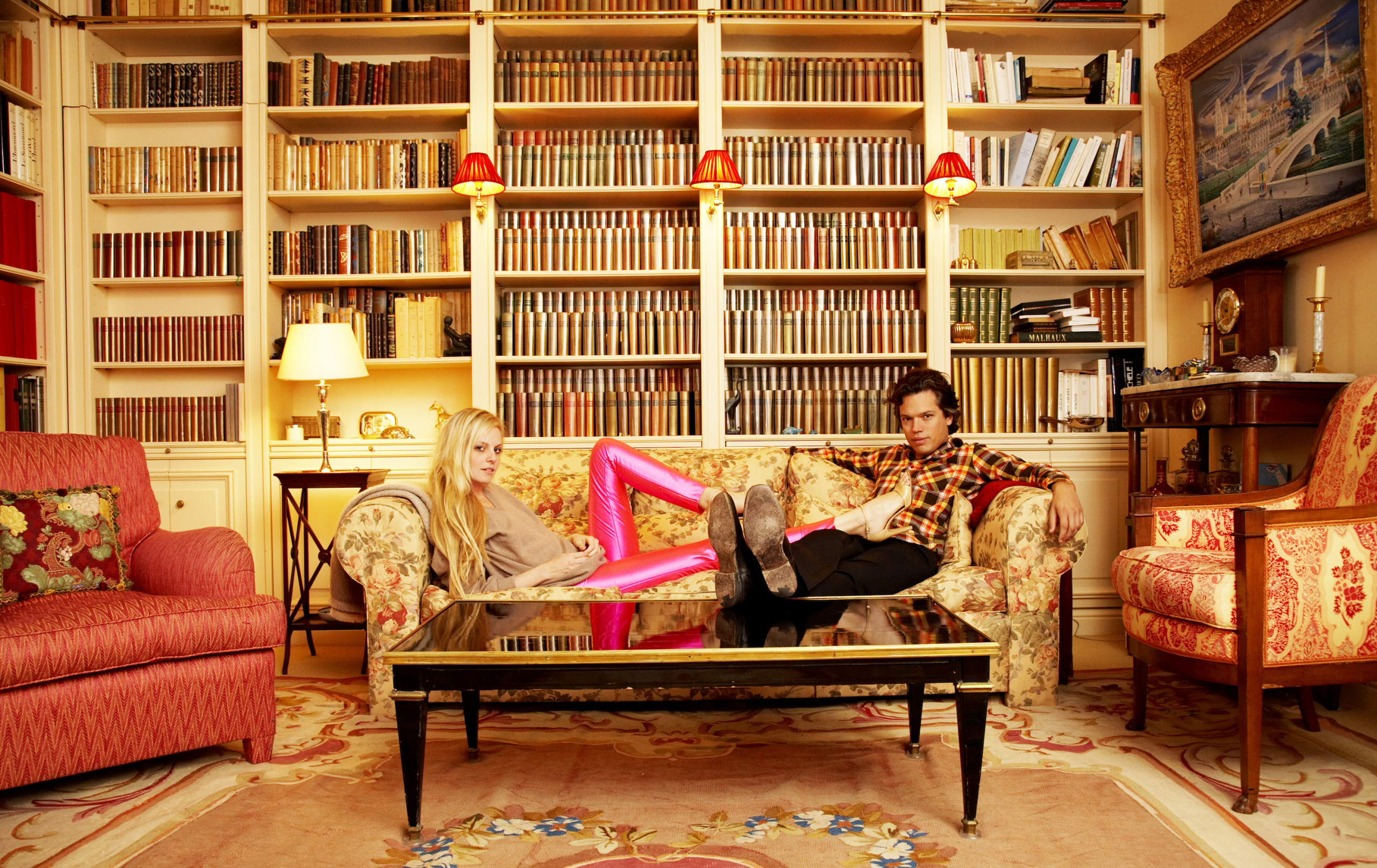 Thibault and Sofia on the Couch