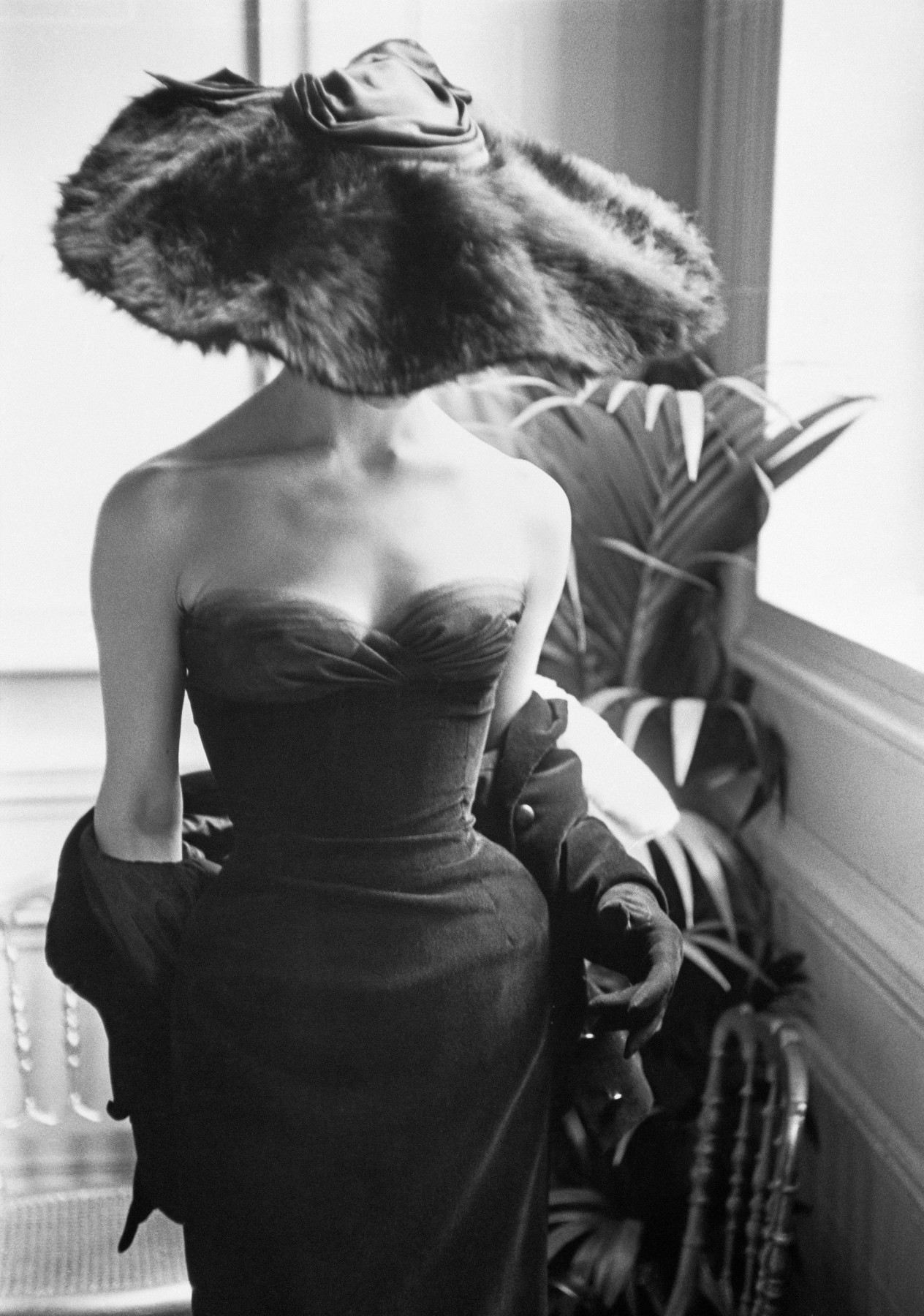 Dior Gown with Fur Hat, Paris