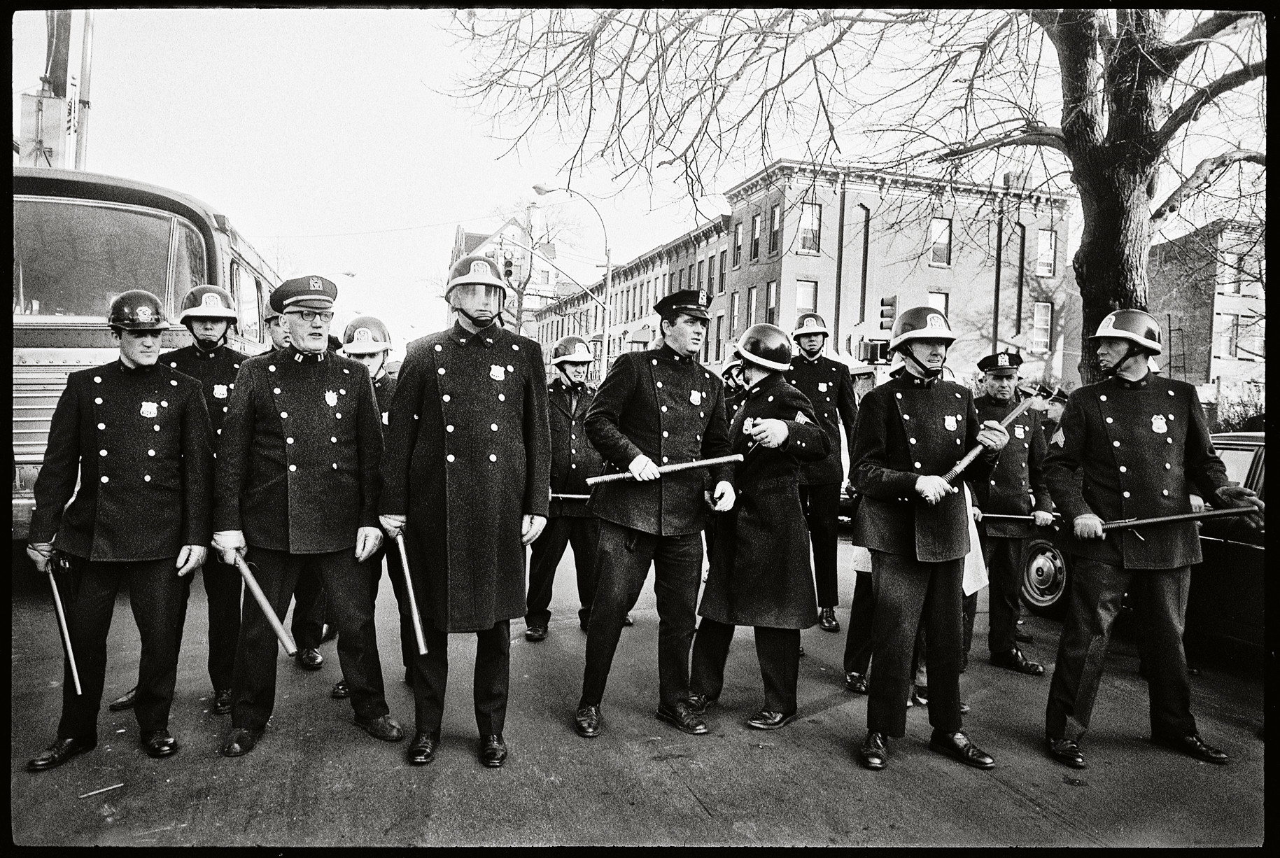 Brooklyn Police Line at Riot
