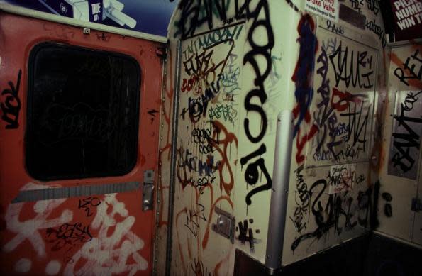 Untitled, Subway, New York (red door)