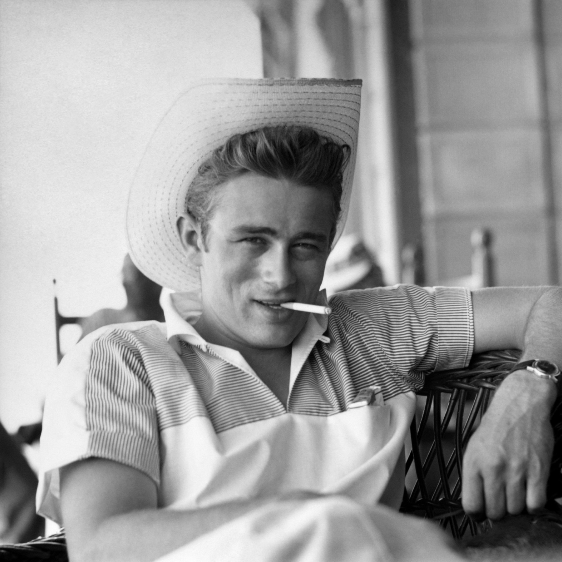 James Dean on the set of Rebel Without a Cause, Los Angeles, California