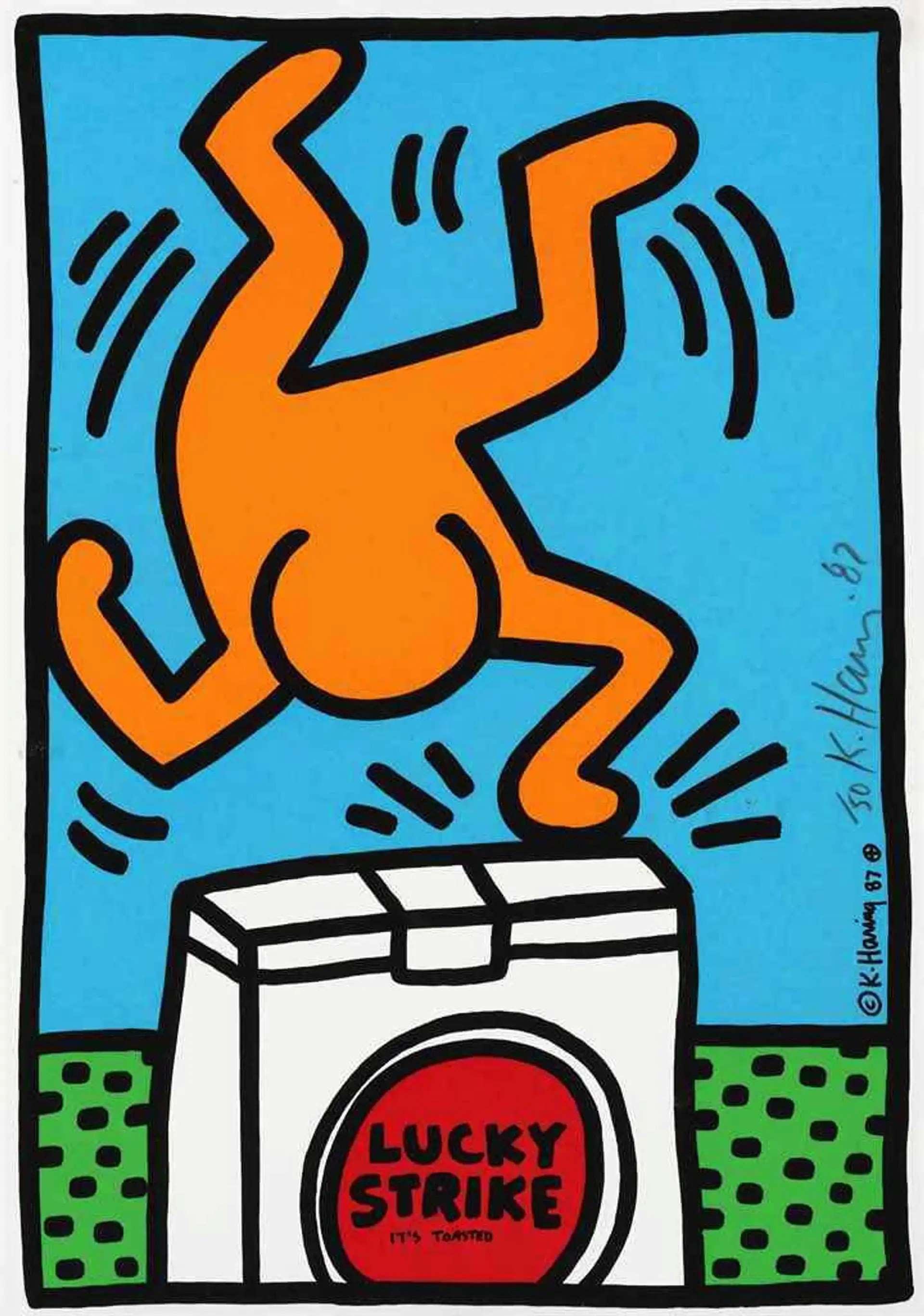 Keith Haring lucky strike Print For Sale