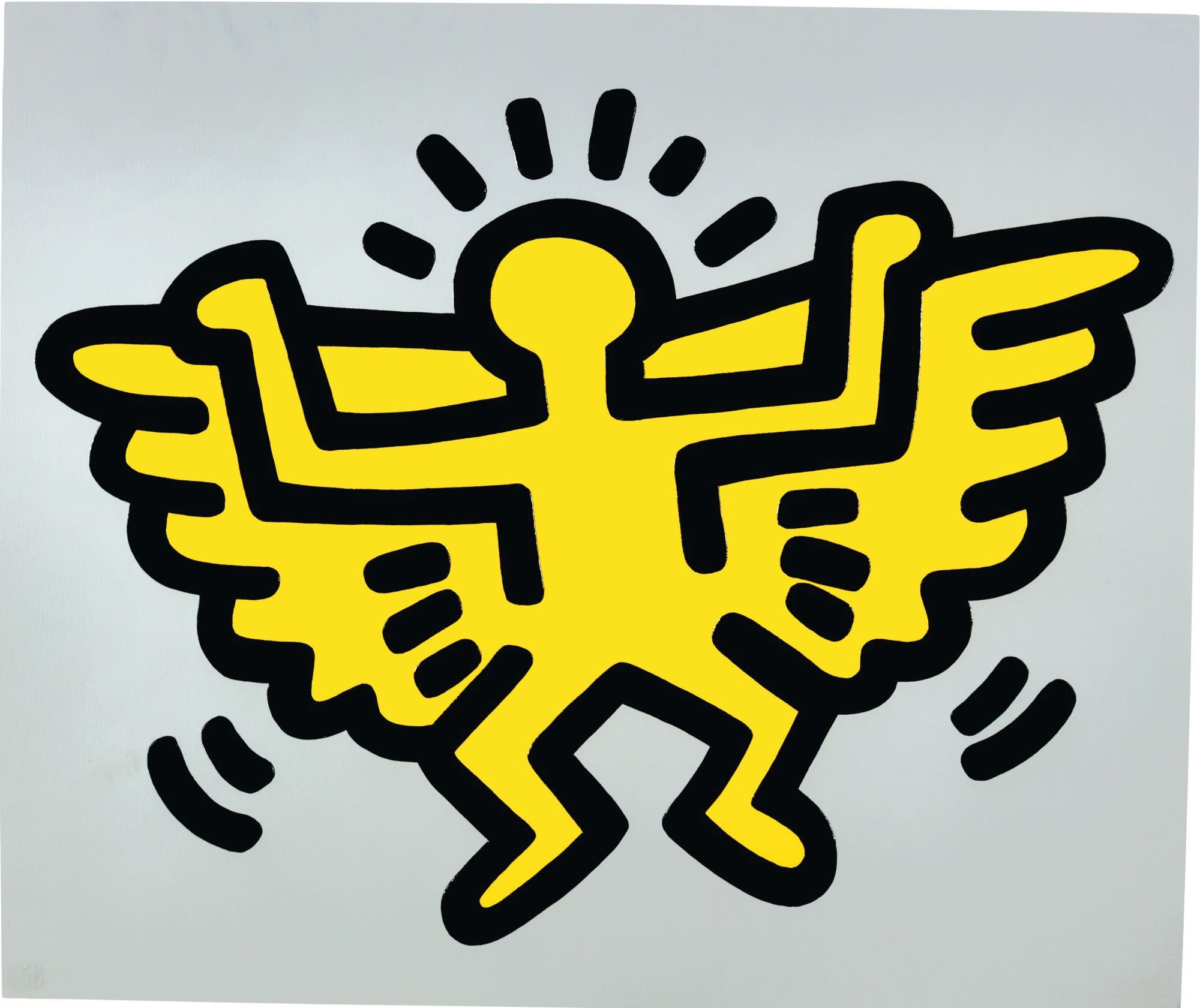 keith haring angel icon
