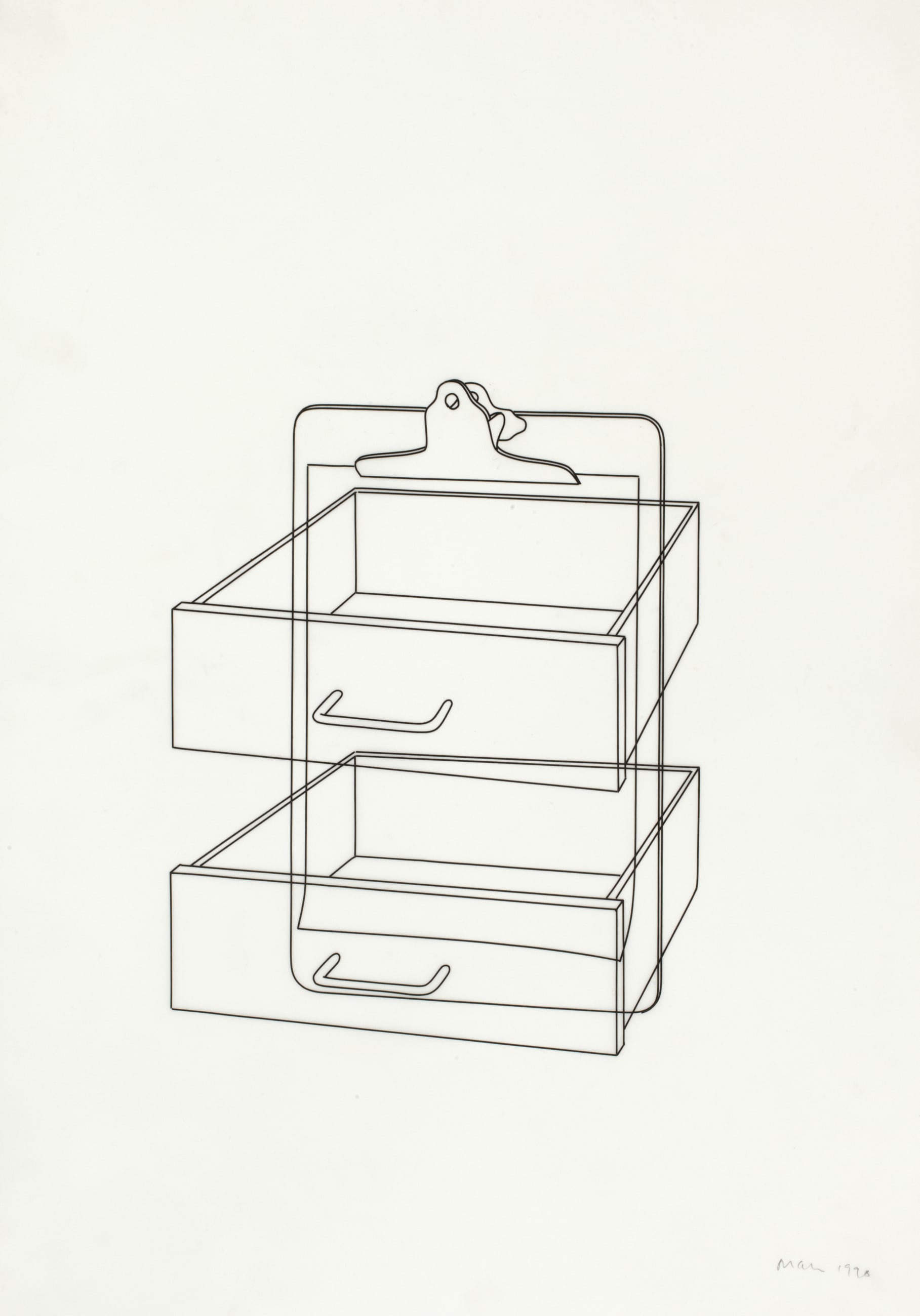 Two drawers and clipboard, 1990