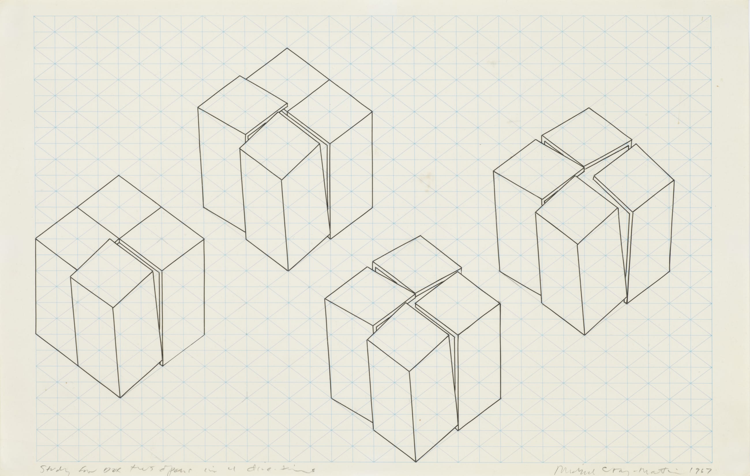 Study for box that opens in 4 directions, 1967
