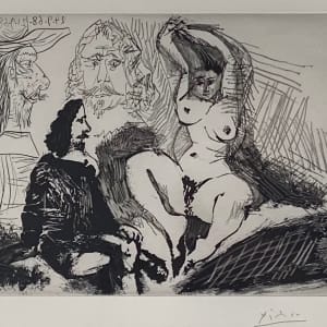 Pablo Picasso, Homme Assis Auprès d'une Femme Coiffant, 1968