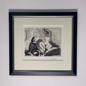 Pablo Picasso, Homme Assis Auprès d'une Femme Coiffant, 1968