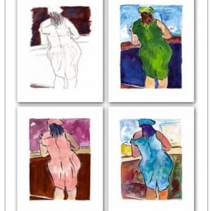 Bob Dylan, Woman In Red Lion Pub (set of 4), 2008