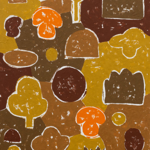 Olaf Breuning, Orange Mushroom #1 and #2, 2023
