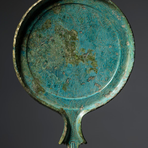 Etruscan mirror with Dioscuri and Helen, c.3rd century BC