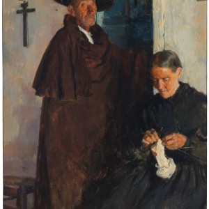 Ana María Giménez Cerra (Spanish, b.1900-?), Study of a Fisherman for the painting 'Trabajadores del Mar'', c.1925