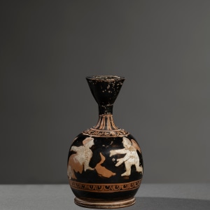 Greek red-figure miniature lekythos, Athens, c.400 BC