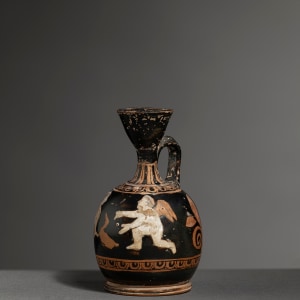 Greek red-figure miniature lekythos, Athens, c.400 BC