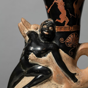 Greek red-figure plastic vase, Athens, c.470-450 BC, attributed to Sotades