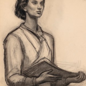 Suzanne Fabry, 28. Self-Portrait Holding a Book, c.1930