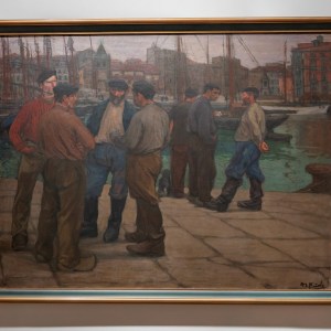 Ana María Giménez Cerra (Spanish, b.1900-?), Study of a Fisherman for the painting 'Trabajadores del Mar'', c.1925