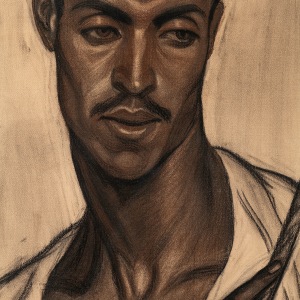 Ana María Giménez Cerra (Spanish, b.1900-?), Study of a Fisherman for the painting 'Trabajadores del Mar'', c.1925