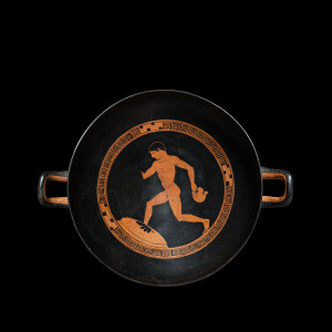 Greek red-figure kylix, Athens, c.480 BC, attributed to the Cage Painter (Dyfri Williams)