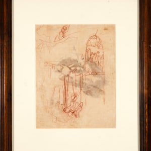 Sir Stanley Spencer, 20. The Artist's Hand and a Study for a Painting, possibly 'Zacharias and Elizabeth' (recto); and A...