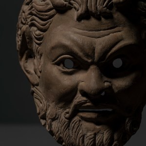 Greek mask of Pan, Hellenistic, c.3rd-1st century BC