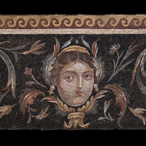 Roman mosaic with Eros hunting a stag, c.3rd-4th century AD