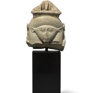 Egyptian sistrum handle with head of Hathor, Late Dynastic Period, 26th Dynasty, c.664-525 BC