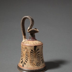 Greek white-ground oinochoe, Corinth, early 4th century BC