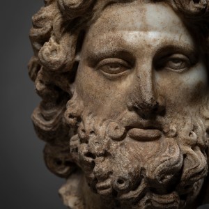 Roman head of a bearded god, c.2nd century AD