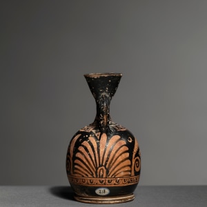 Greek red-figure miniature lekythos, Athens, c.400 BC