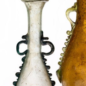 50. Roman bottle with ribbon handles, Syro-Palestinian, 3rd-4th centuries AD